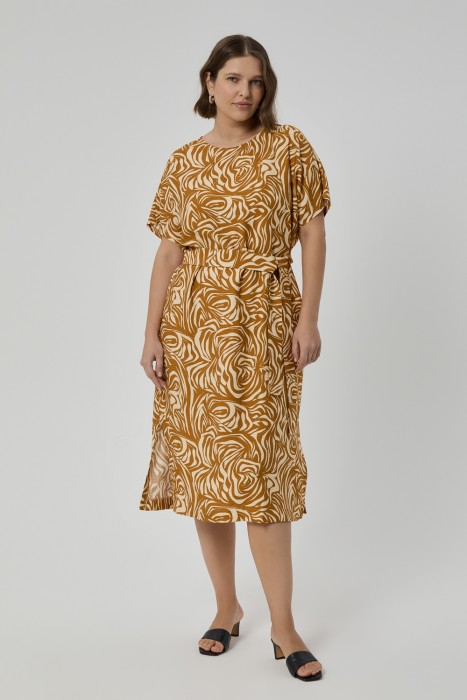 платье с принтом от бренда снежная королева вид слева