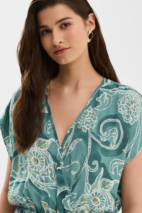 платье с принтом от бренда снежная королева вид слева