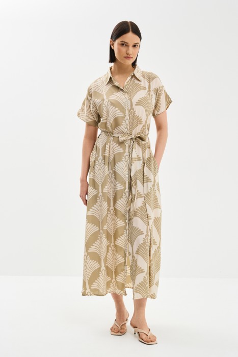 платье с принтом от бренда снежная королева вид слева