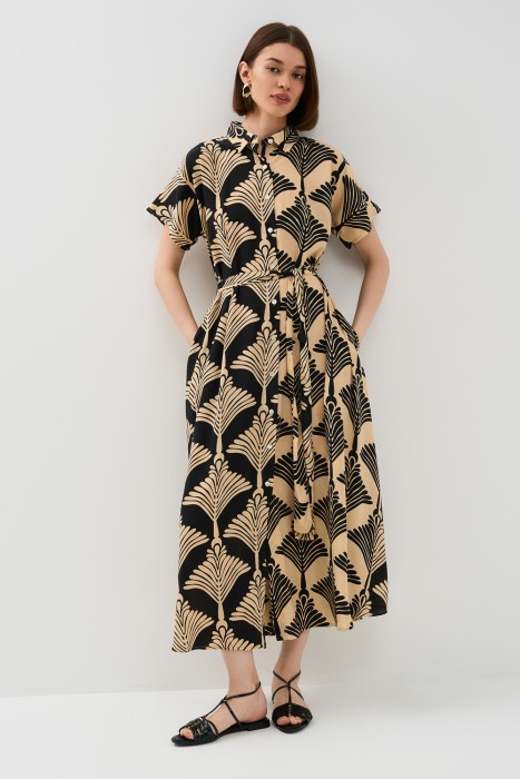 платье с принтом от бренда снежная королева вид слева