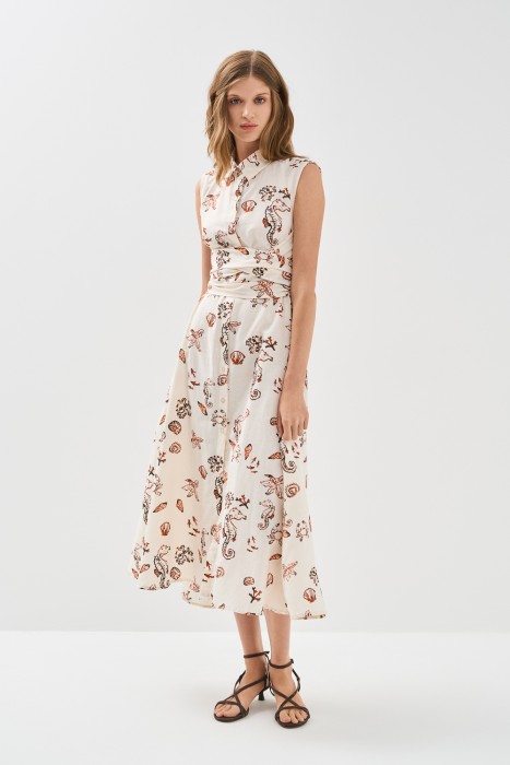 платье с принтом от бренда снежная королева вид слева