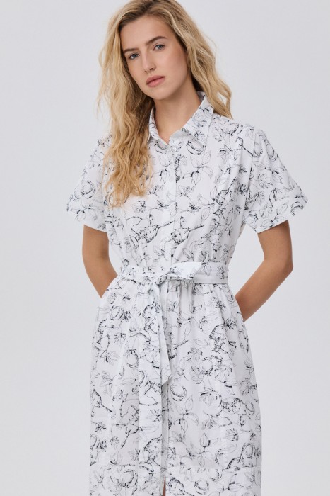 платье с принтом от бренда снежная королева вид слева