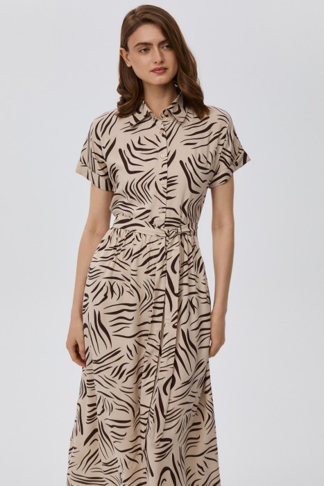 платье с принтом от бренда снежная королева вид слева