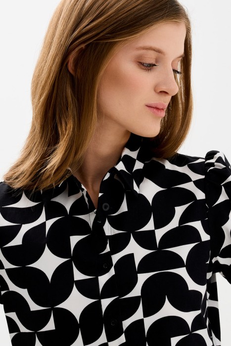 платье с принтом от бренда снежная королева вид слева