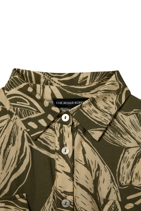 платье с растительным принтом от бренда снежная королева вид слева