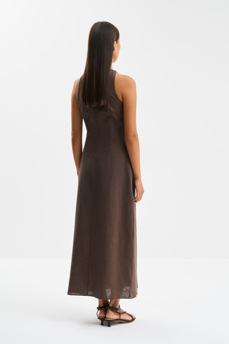 платье с разрезом из россии вид сбоку