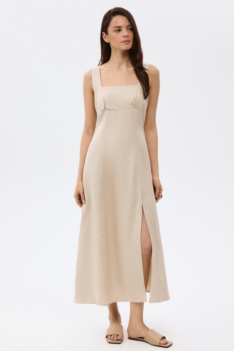 платье с разрезом от бренда снежная королева вид слева