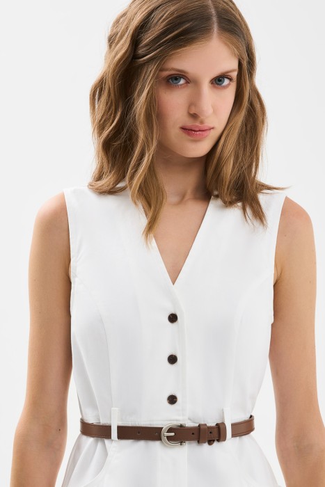 платье с ремнем от бренда снежная королева вид слева