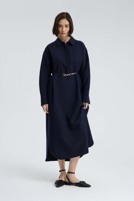 платье с ремнем от бренда снежная королева вид слева