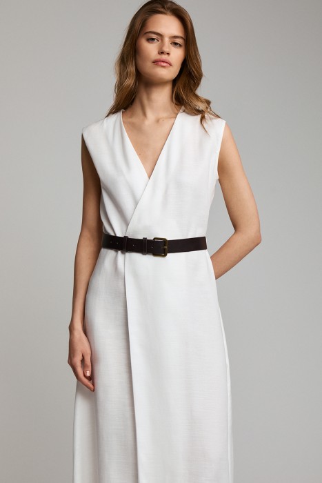 платье с ремнем от бренда снежная королева вид слева