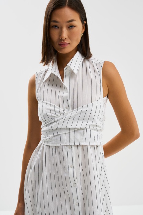 платье в полоску от бренда снежная королева вид слева