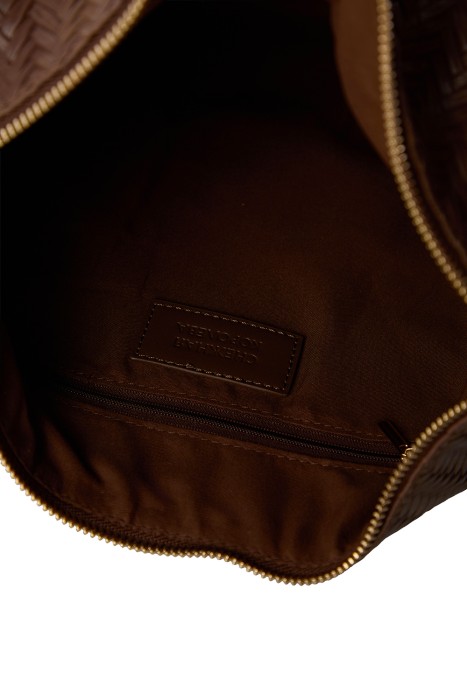 плетеная сумка из искусственной кожи из россии вид сбоку