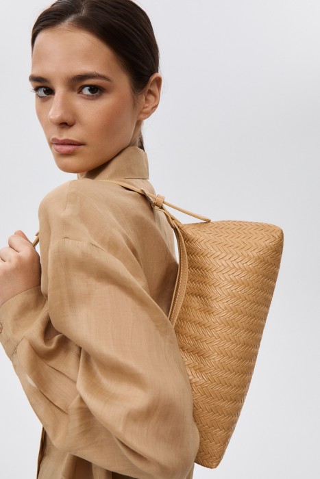 плетеная сумка из искусственной кожи 813393003 фотография