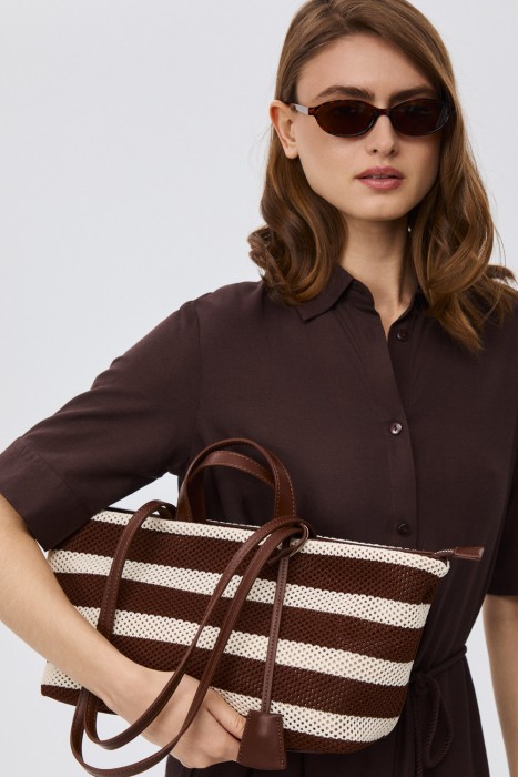 плетеная сумка из текстиля 813133003 фотография