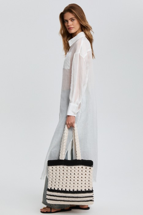 плетеная сумка из текстиля 813411003 фотография