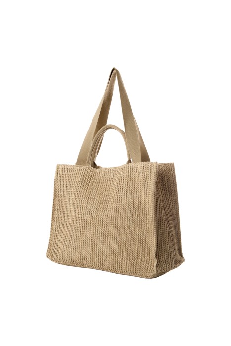 плетеная сумка из текстиля из россии вид сбоку