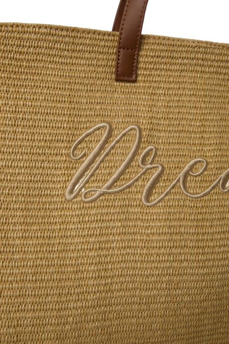 плетеная сумка от бренда снежная королева вид слева