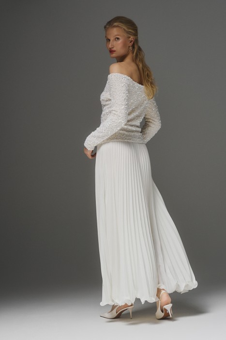 плиссированная юбка из россии вид сбоку