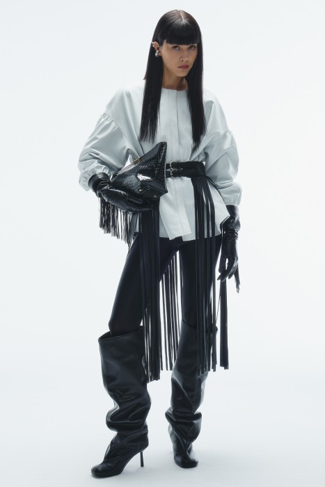 пояс с бахромой из натуральной кожи 818547003 фотография