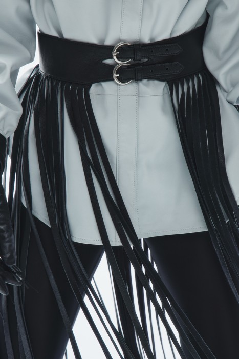 пояс с бахромой из натуральной кожи по цене 15990 руб вид справа