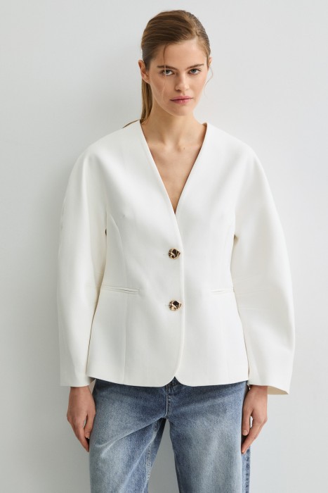 приталенный жакет от бренда снежная королева вид слева