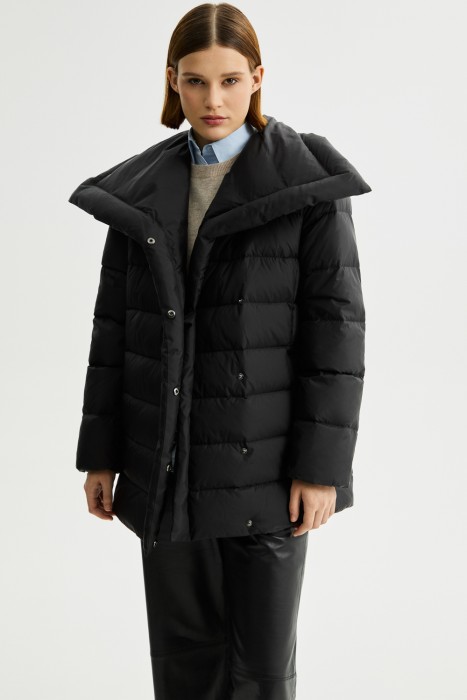 пуховая куртка с поясом 772360003 фотография