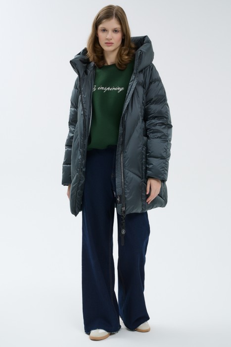 пуховик с капюшоном 749612003 фотография