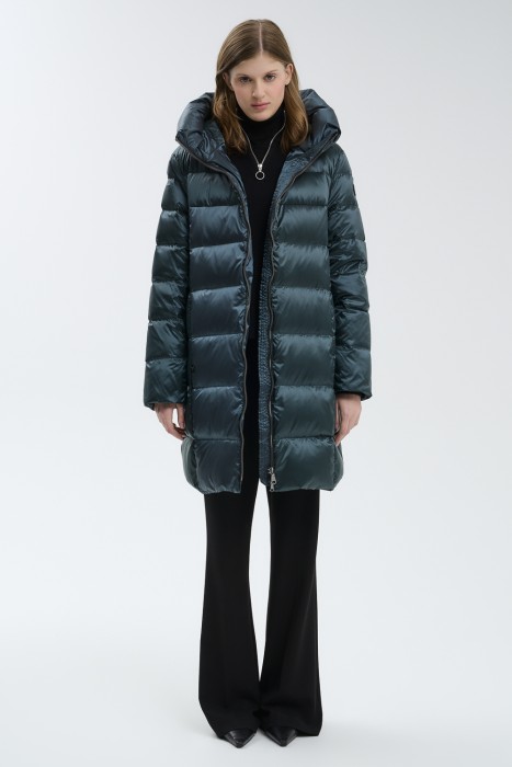 пуховик с капюшоном 749634003 фотография