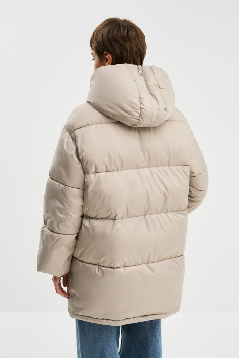 пуховик с капюшоном по цене 3170 руб вид справа