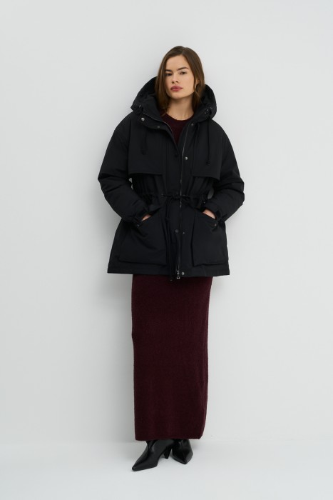 пуховик с капюшоном 774083003 фотография