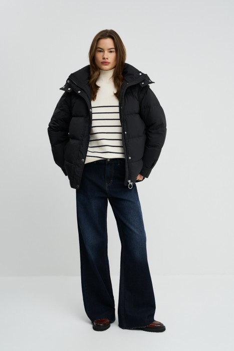 пуховик с капюшоном 774082003 фотография