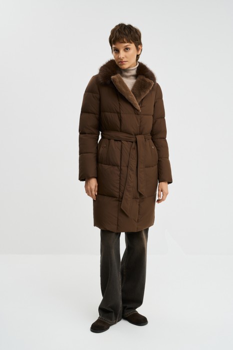 пуховик с капюшоном 787639003 фотография