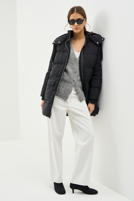 пуховик с капюшоном 781074003 фотография