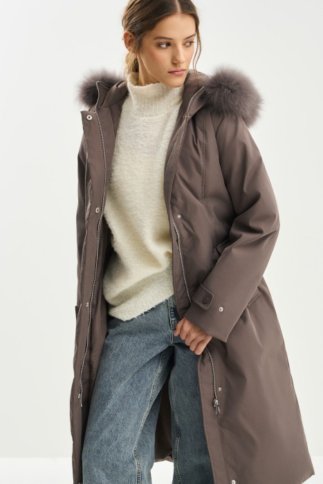 пуховик с капюшоном 793074003 фотография