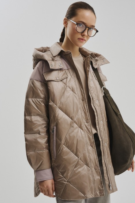 пуховик с капюшоном 796607003 фотография