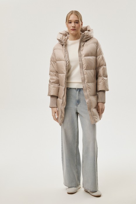 пуховик с капюшоном 808635003 фотография