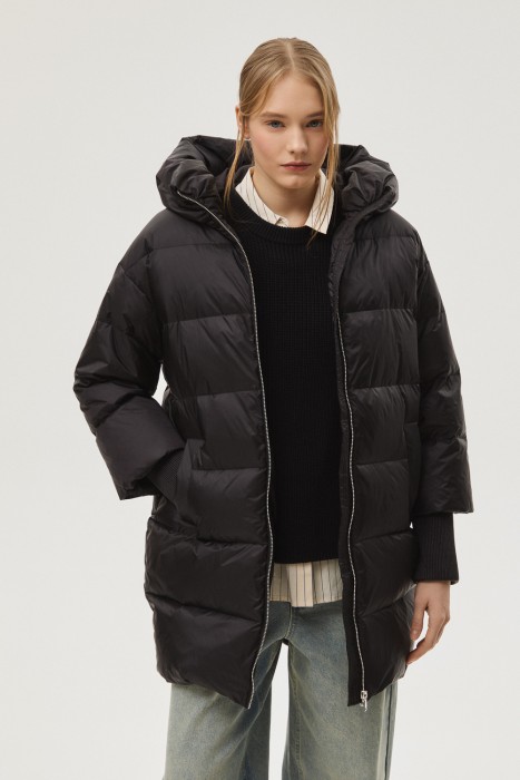 пуховик с капюшоном 808637003 фотография