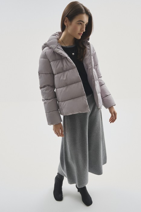 пуховик с капюшоном 722280003 фотография