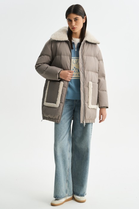 пуховик с меховой отделкой 781268003 фотография