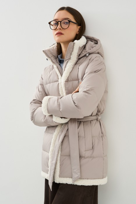 пуховик с меховой отделкой 781259003 фотография