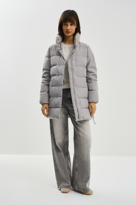 пуховик с меховой отделкой 781256003 фотография