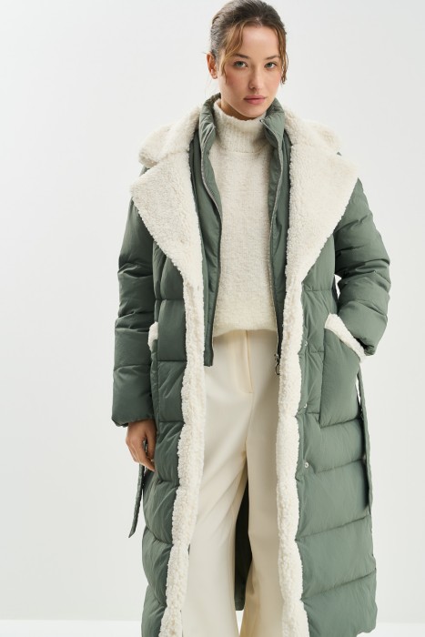 пуховик с меховой отделкой 774099003 фотография