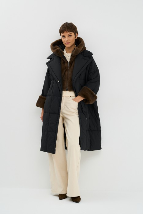 пуховик с меховой отделкой 787158003 фотография