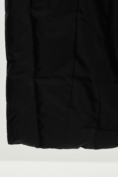 пуховик с поясом из россии вид сбоку