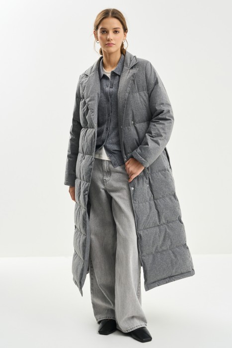 пуховик с поясом 774089003 фотография