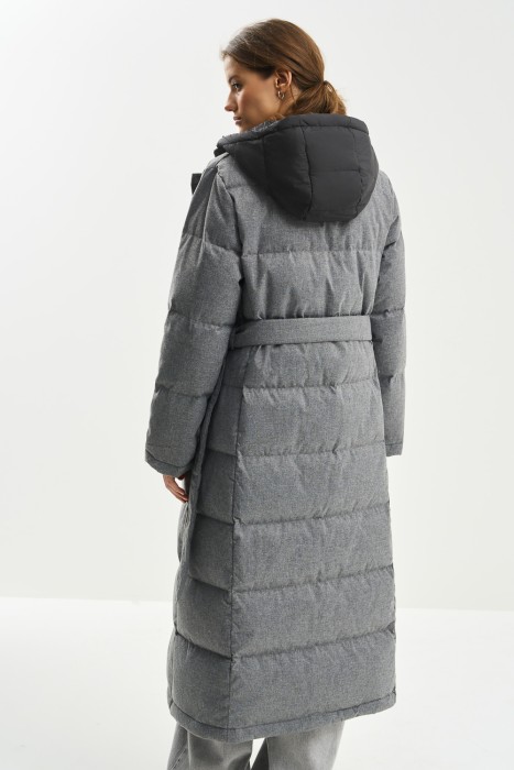 пуховик с поясом по цене 6710 руб вид справа