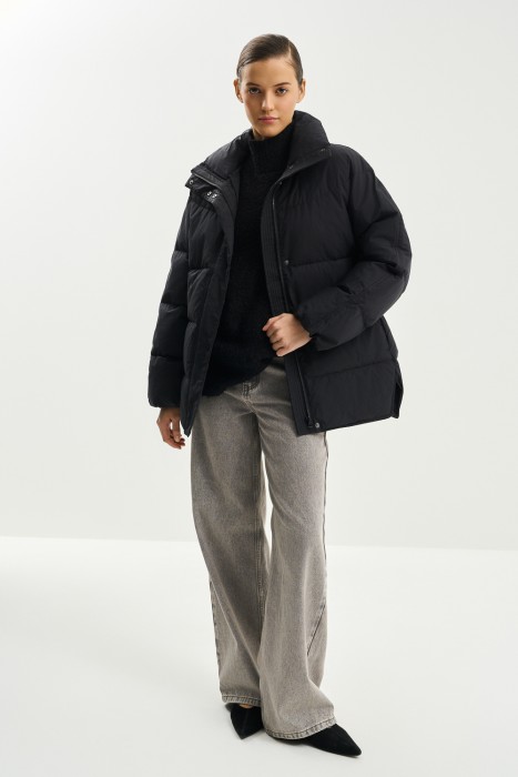 пуховик с поясом 781732003 фотография