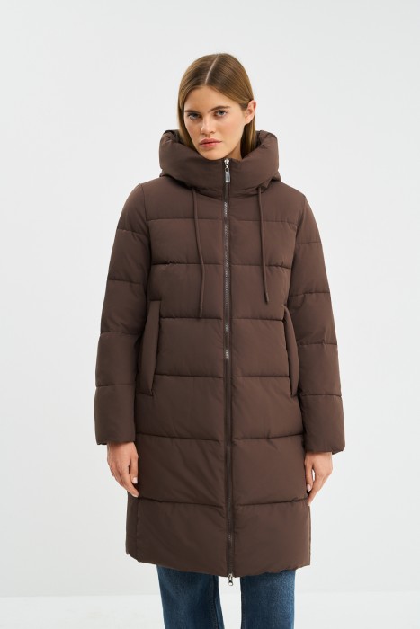 пуховик стеганый от бренда снежная королева вид слева