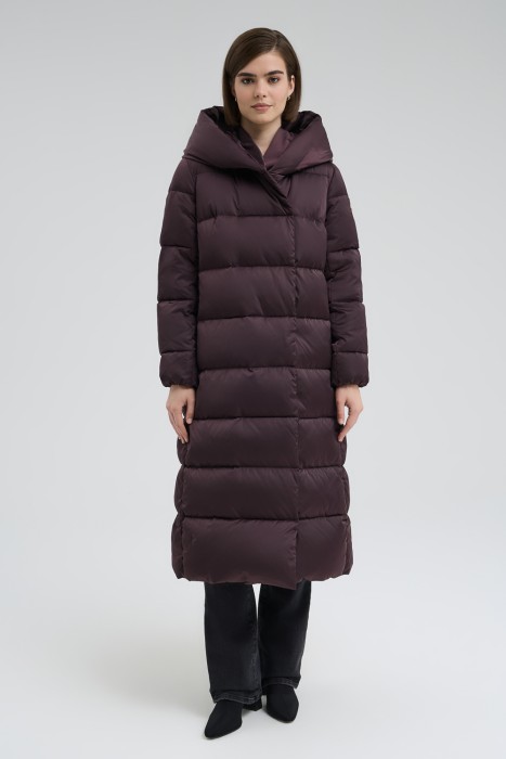 пуховое пальто с капюшоном 719130003 фотография