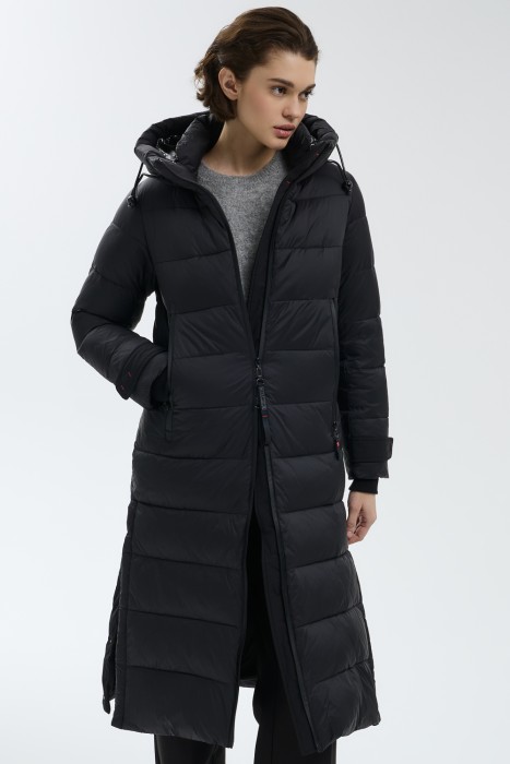 пуховое пальто с капюшоном 737656003 фотография